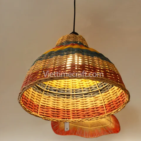 Garish Rattan Lampshade Pendant Light