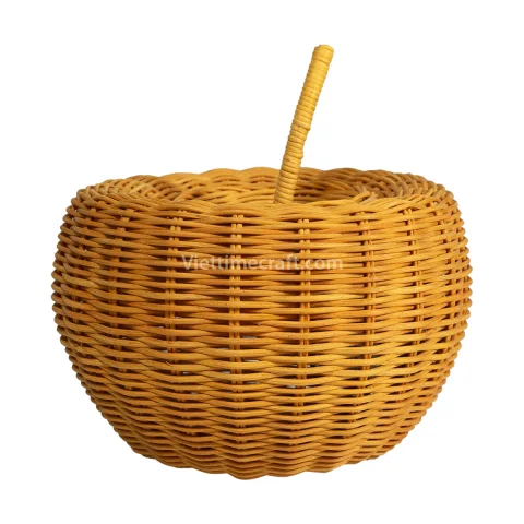 Rattan Pumpkin Basket Handmade Halloween theme