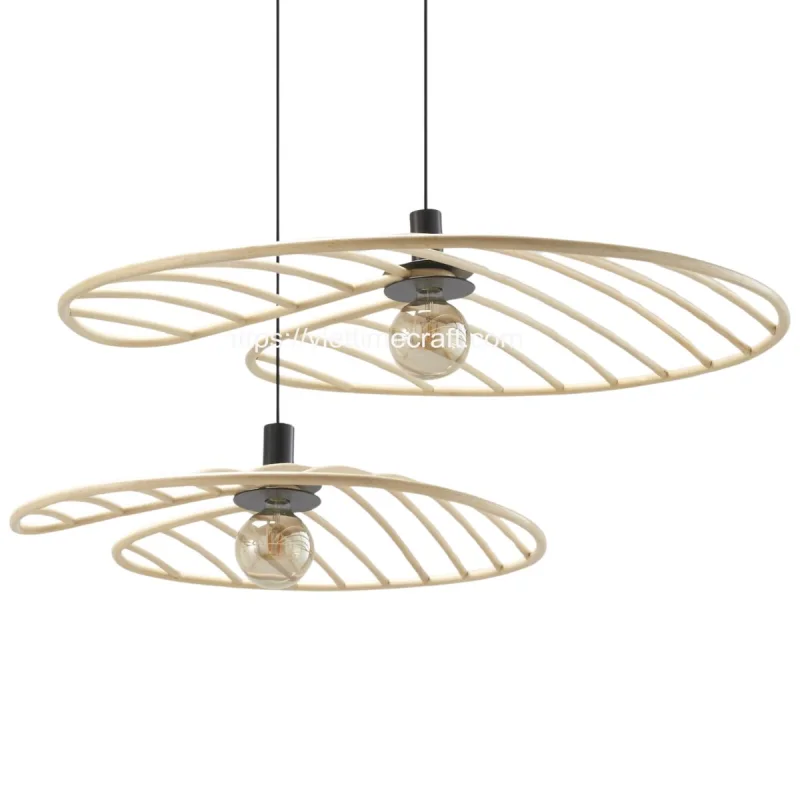 Natural Rattan Lampshade, Pendant Light