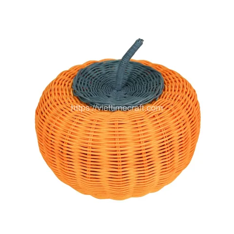Rattan Export Wicker/Rattan Pumpkin Basket or Lantern for Halloween - REX-M0902