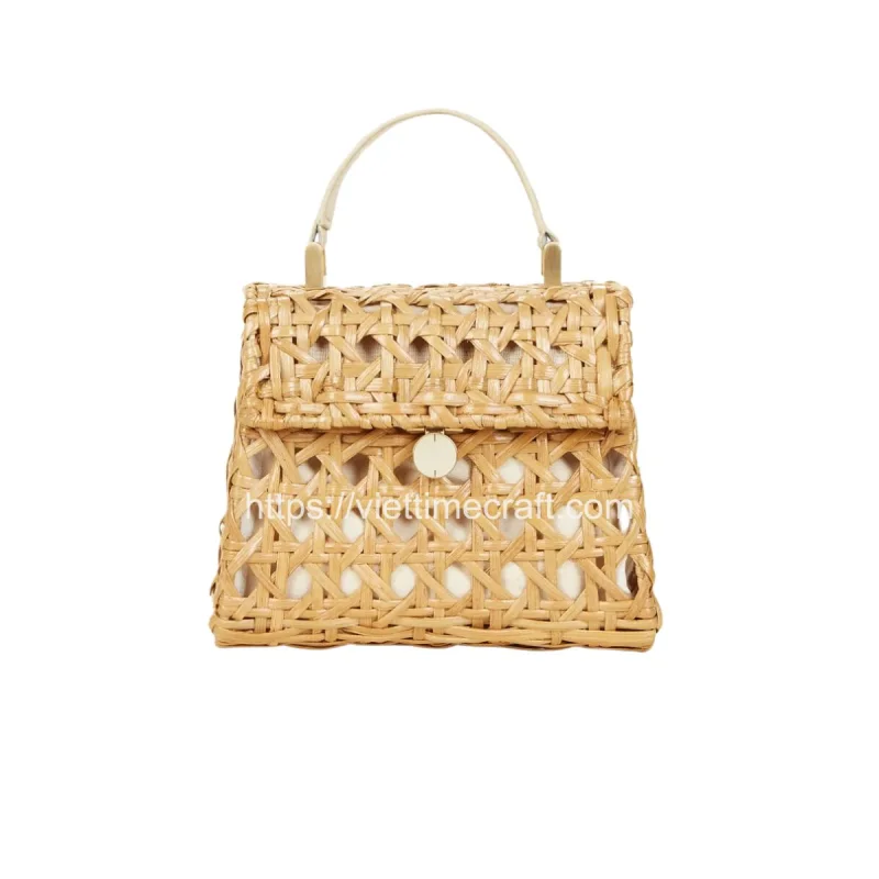 Eco – Friendly Rattan Crossbody Bag