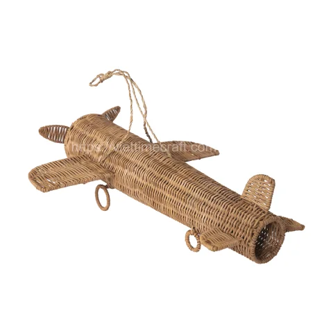Natural Aeroplane Shaped Rattan Toy Vietnam Wholesale