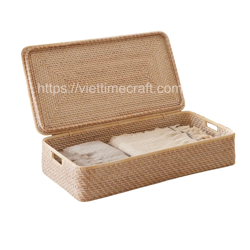 Modern Rattan Underbed Basket
