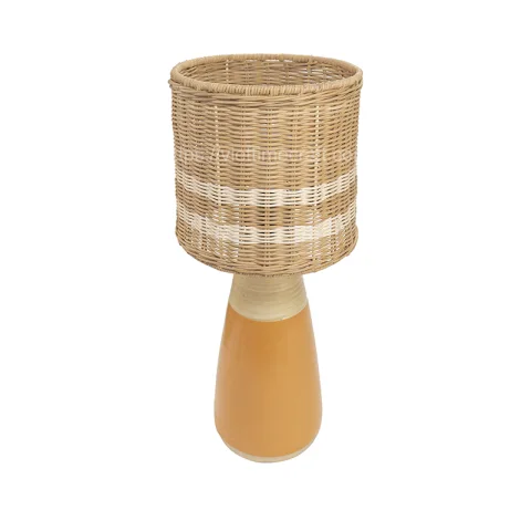 Rattan Export Sáng tạo tự nhiên mây đèn bàn với cuốn tre Base bán sỉ - REX-M0939