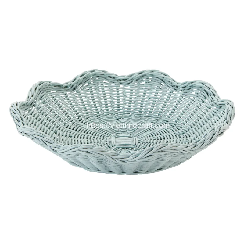 Wavy Rattan Tray Sapphire Ocean Trend Color