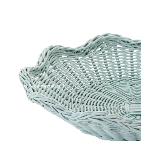 Wavy Rattan Tray Sapphire Ocean Trend Color