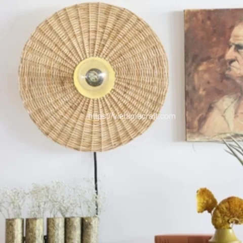 Natural Rattan Wall Sconce Wholesale