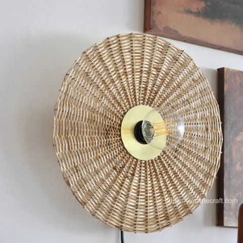 Natural Rattan Wall Sconce Wholesale