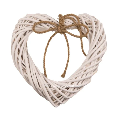 Rattan Heart Wreath Front Door Wall Decoration