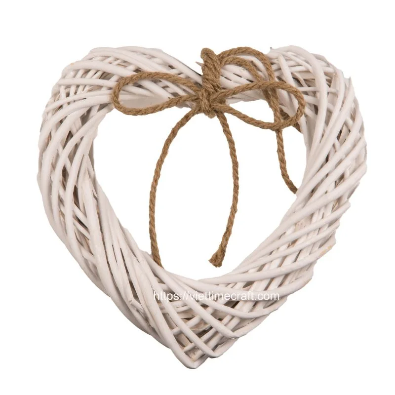 Rattan Heart Wreath Front Door Wall Decoration