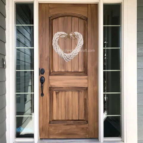 Rattan Heart Wreath Front Door Wall Decoration