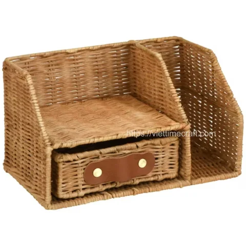 Wholesale Rattan Desk Organiser – Set of 5 – M0941
