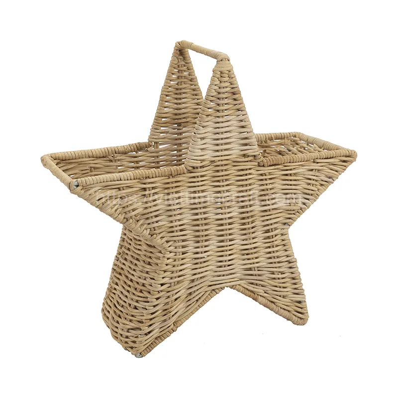 New Design Star Shape Rattan Basket with Handle Vietnam Wholesale – M0953