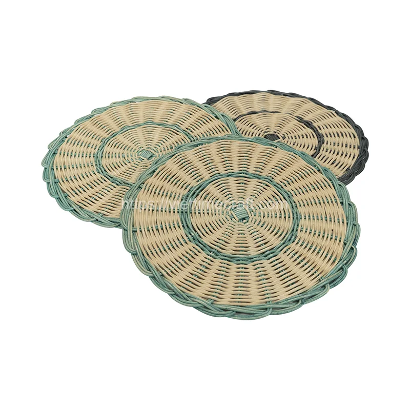 Set of 2 Round Rattan Placemat
