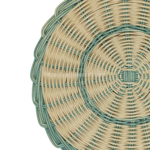 Set of 2 Round Rattan Placemat