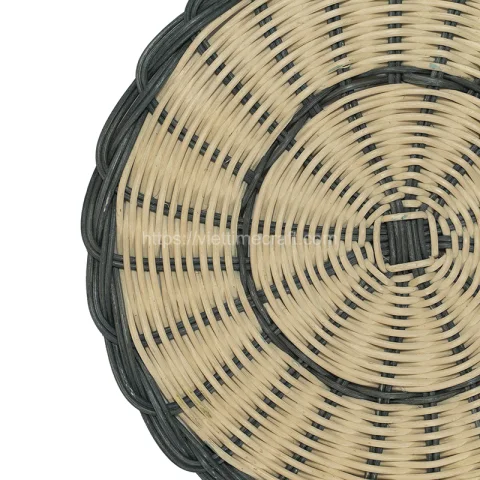 Set of 2 Round Rattan Placemat