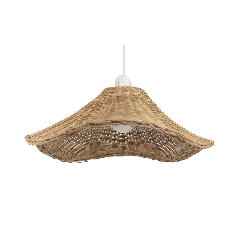 Wave Shape Rattan Lampshade