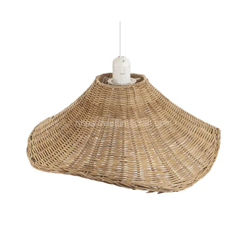 Wave Shape Rattan Lampshade