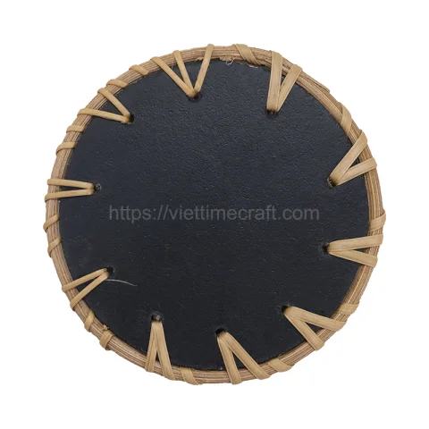 Handwoven Rattan Mother Of Pearl Coaster