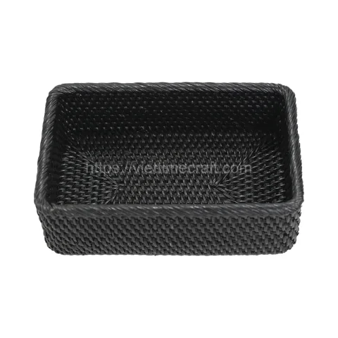 Set Of 3 Rattan Storage Boxes