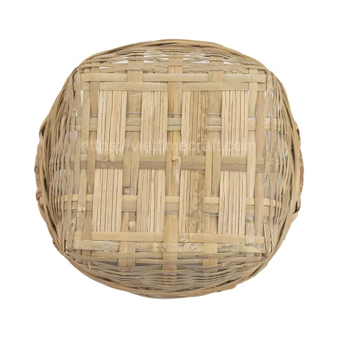 Woven Rattan Basket With Handle