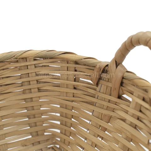Woven Rattan Basket With Handle