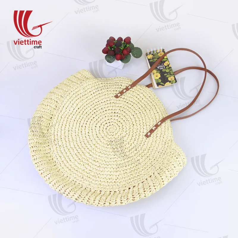 White Round Paper Bag For Women Wholesale