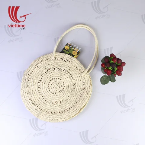 White Paper Round Bag For Women Wholesale