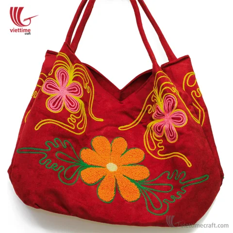 Handicraft Brocade Tote Women HandBag