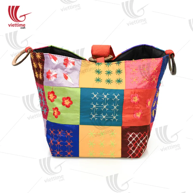 Colorful Brocade Tote Women HandBag