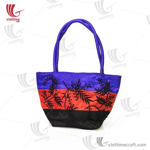 Medium Sized Brocade Tote Women HandBag