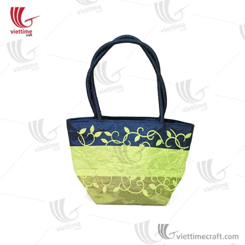 Medium Sized Brocade Tote Women HandBag