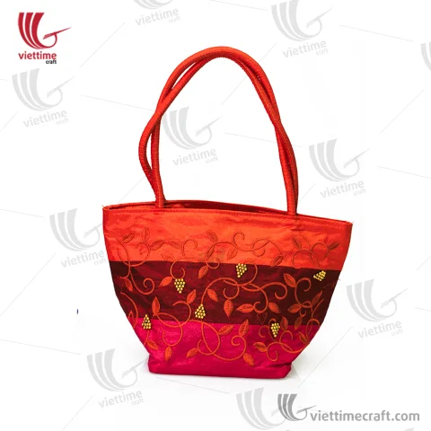 Medium Sized Brocade Tote Women HandBag