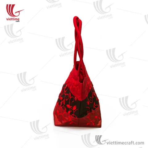 Medium Sized Brocade Tote Women HandBag