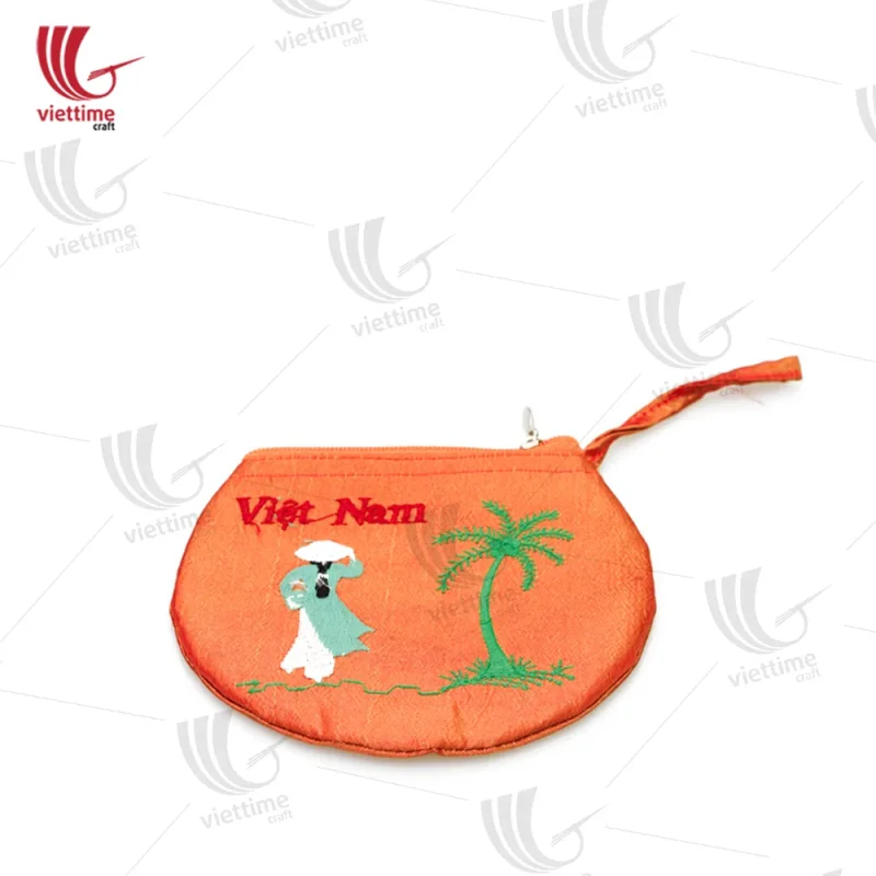 Round Design Brocade Women Clutch Bag