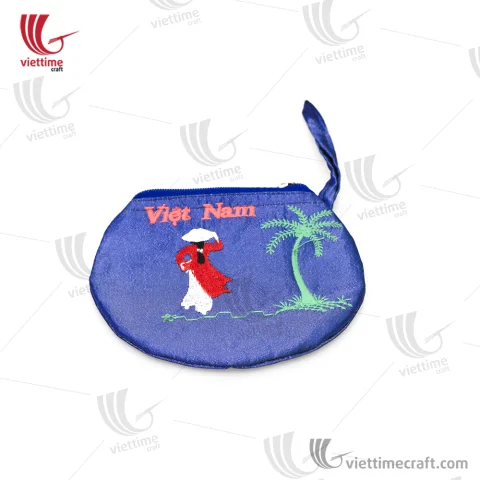 Round Design Brocade Women Clutch Bag