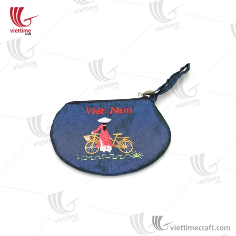 Round Design Brocade Women Clutch Bag