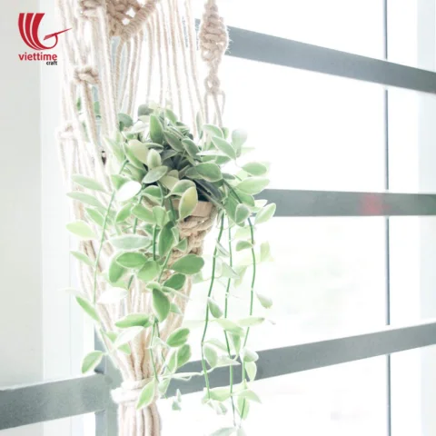 Vintage Macrame Plant Hangers For Window