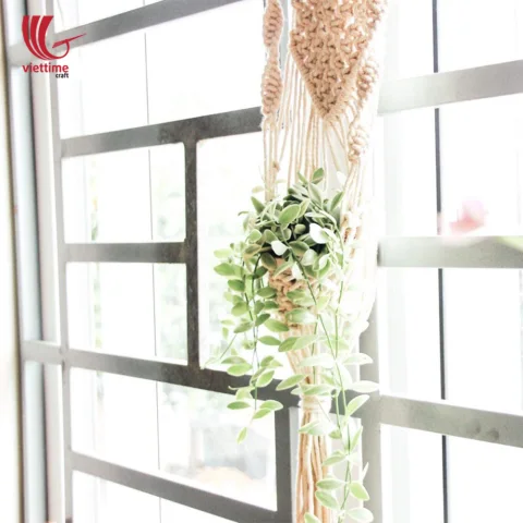 Vintage Macrame Plant Hangers For Window