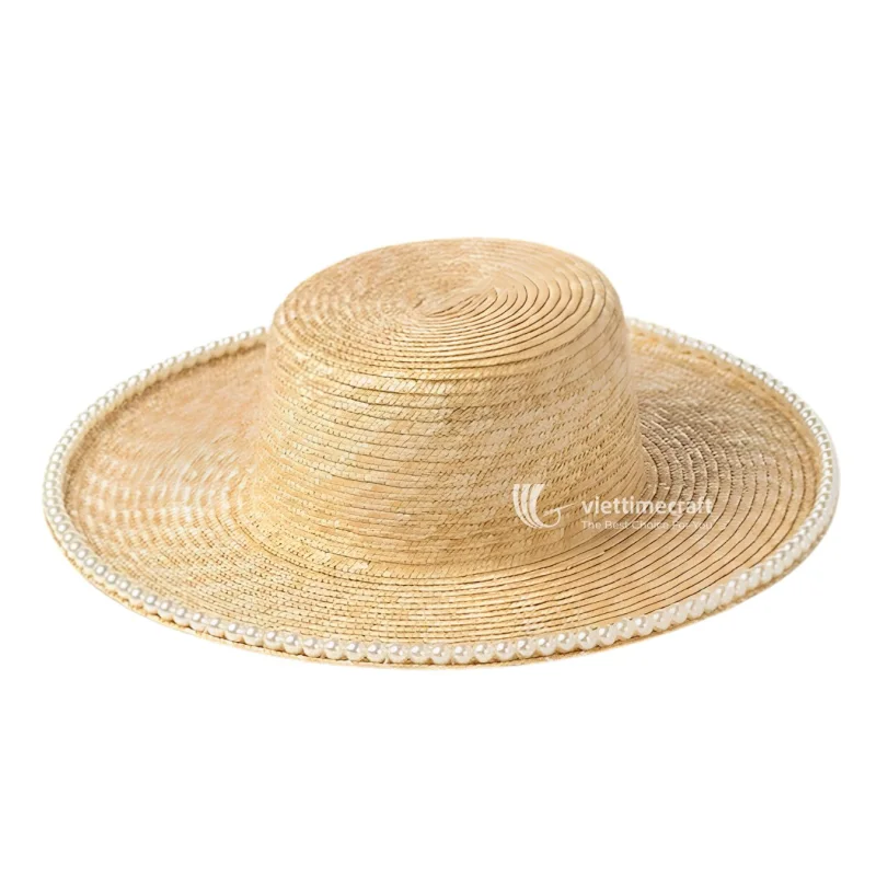 Hot-Selling Wide Brim Straw Hat for Women, Elegant Beach Hat for Summer Travel & Resort Wear