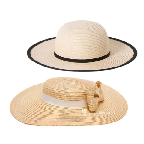 Hot-Selling Wide Brim Straw Hat for Women, Elegant Beach Hat for Summer Travel & Resort Wear