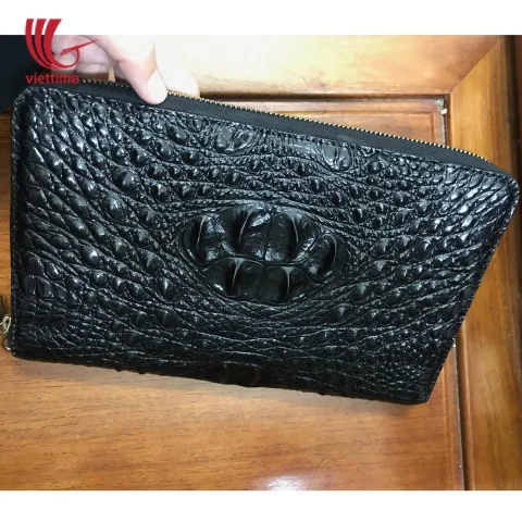 Authentic Embossed Crocodile Leather Wallet