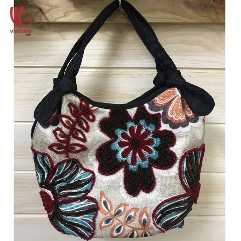 New Arrival Flower Embroidered Cloth Bag