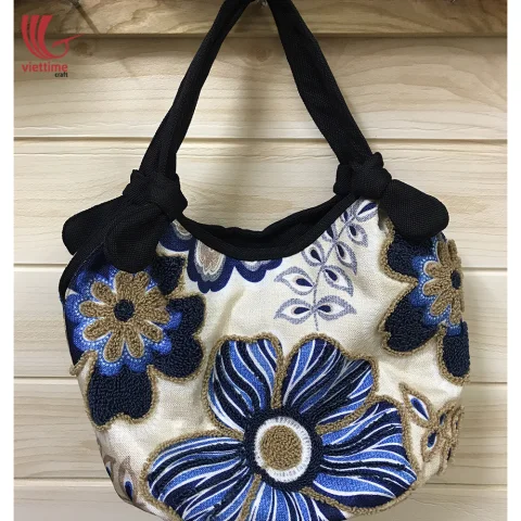 New Arrival Flower Embroidered Cloth Bag
