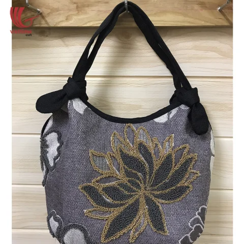 New Arrival Flower Embroidered Cloth Bag