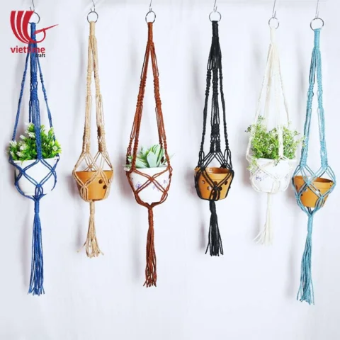 Rattan Export Unique Macrame Plant Hangers For Decoration - REX-MK0082