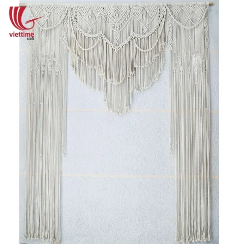 Rattan Export Wedding Backdrop Macrame Door Curtain - REX-MK0085