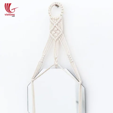 Handmade Macrame Mirror Wall Hanging
