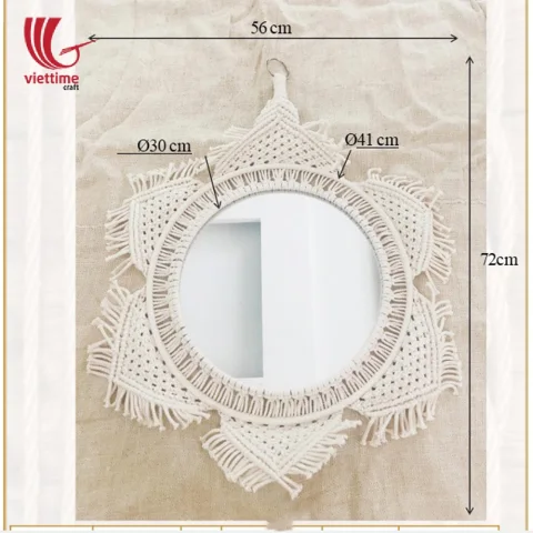 Unique Handmade Macrame Mirror Wall Hanging