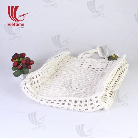 Woven Paper Straw Large Tote Handbag